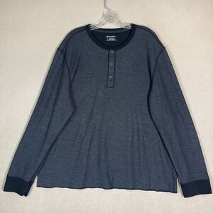UNTUCKit Shirt Mens XXL Black Gray Schrock‎ Henley Long Sleeve Textured Regular